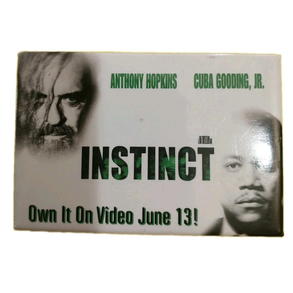 Instinct Movie Promo Button Pin Anthony Hopkins Cuba Gooding Jr DVD Release Pin